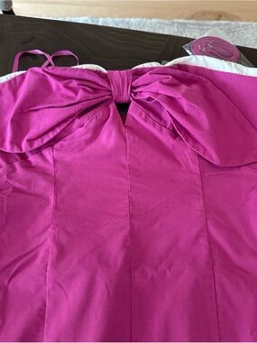 Anthropologie Hot Pink Strapless Dress